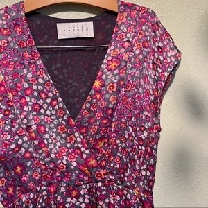 JODI ARNOLD pink floral print silk mini dress 4